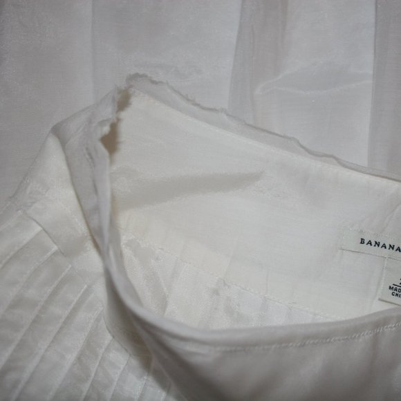 White Cotton/Silk blend skirt - Size 2 (NWOT) - Picture 6 of 7